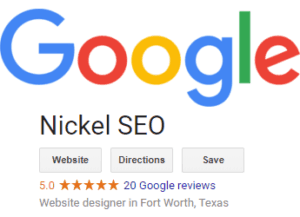 Nickel SEO 5 star rating on Google
