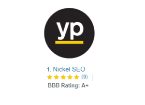 Nickel SEO 5 star rating on Yellow Pages