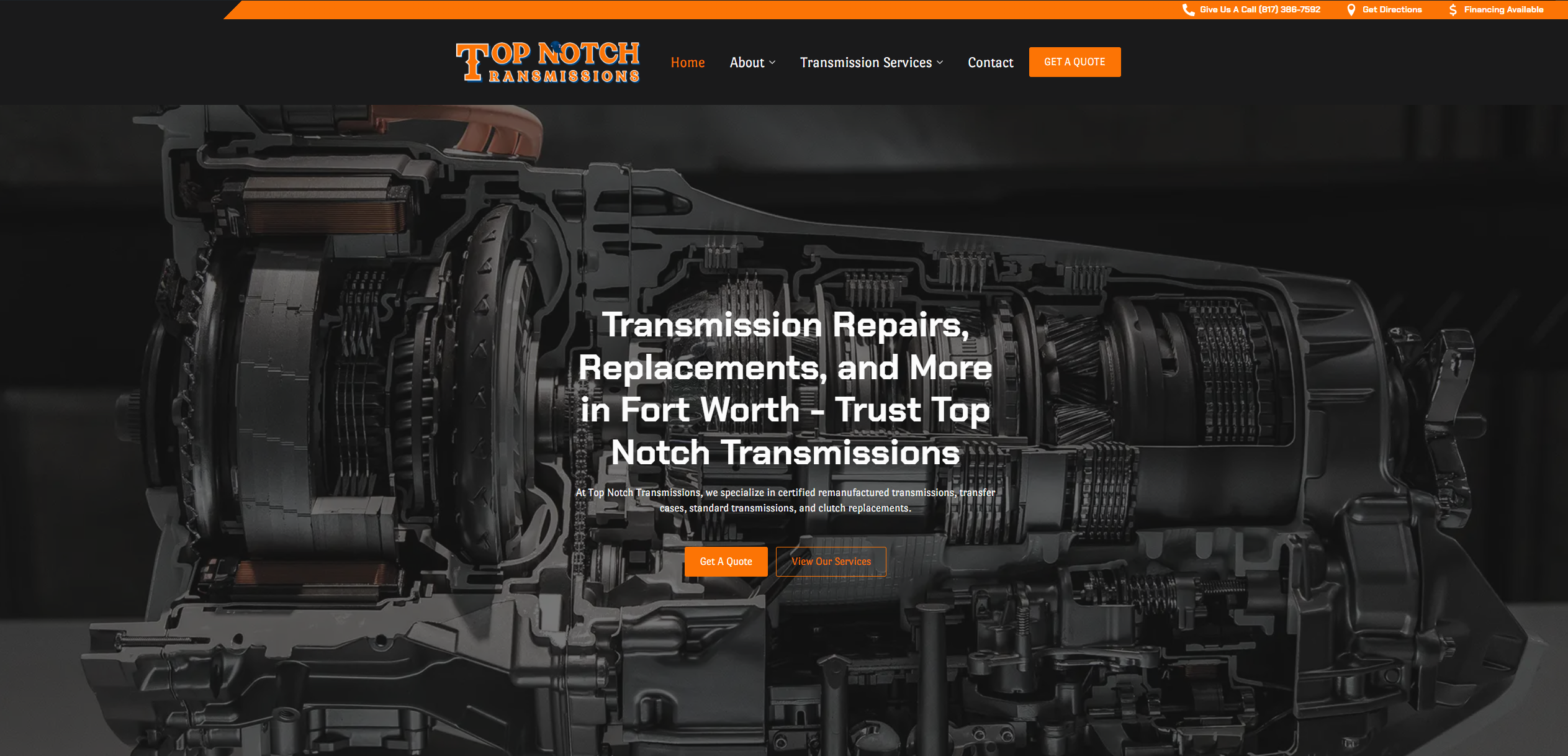 web design and seo for transmission rpeair companies