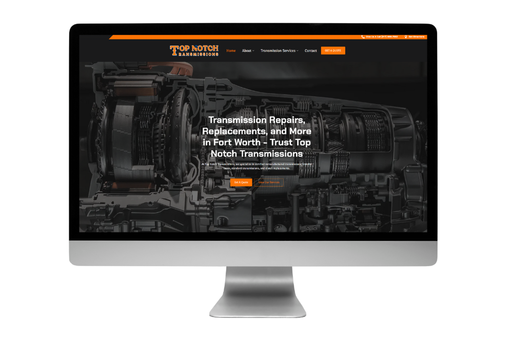 web design for transmission repair shops