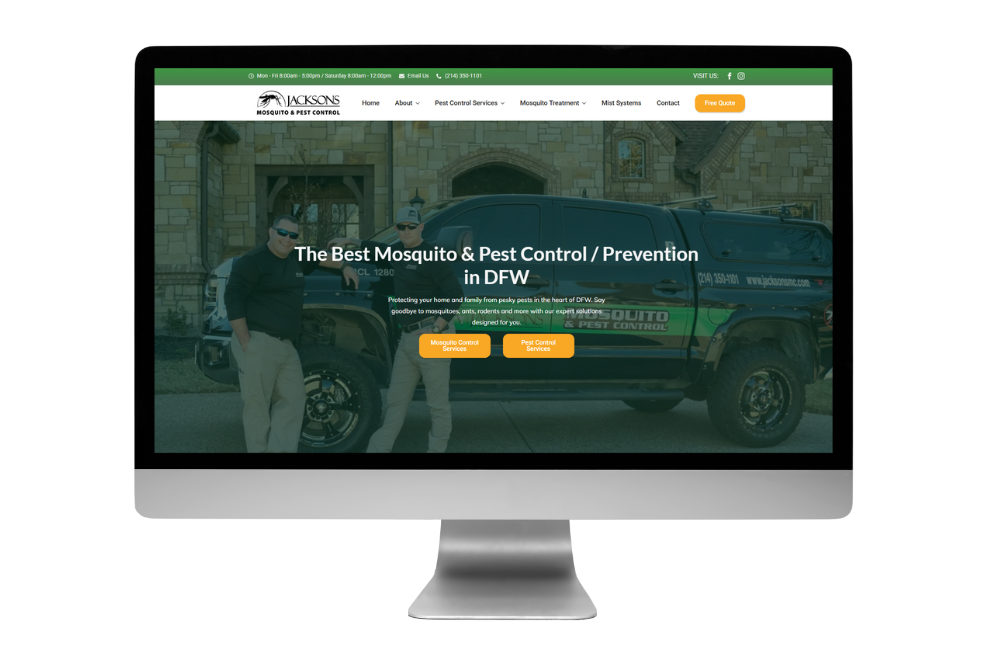 web design and seo for pest control