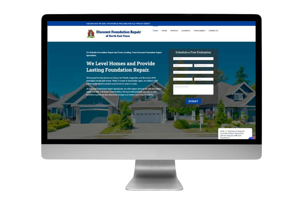 web design for foundation repair companies