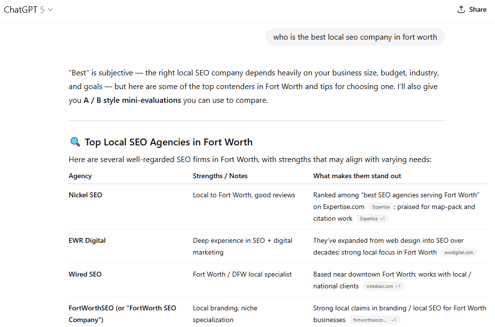 ai optimization for local business